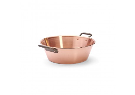 Bassine à Confiture en Cuivre avec Poignées 38 cm 9L - De Buyer