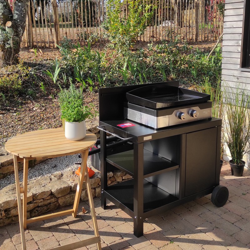 Desserte Chariot pour Plancha Signature Allure Noir Mat - Le Marquier