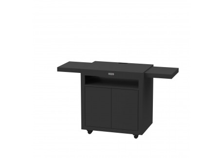 Buitenmeubeltrolley voor Plancha met planken Zwart 80 x 55 cm - Le Marquier