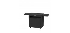 Desserte Meuble Extérieur pour Plancha avec Tablettes Noir Mat 80 x 55 cm