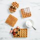 Elite RVS Wafelijzer Belgische Wafels Plaat 4x6 + Plaat 7x7 - Greenpan