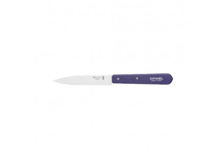 N°112 Couteau Office Lame en Inox 10 cm Manche en Bois Mauve Violet  - Opinel