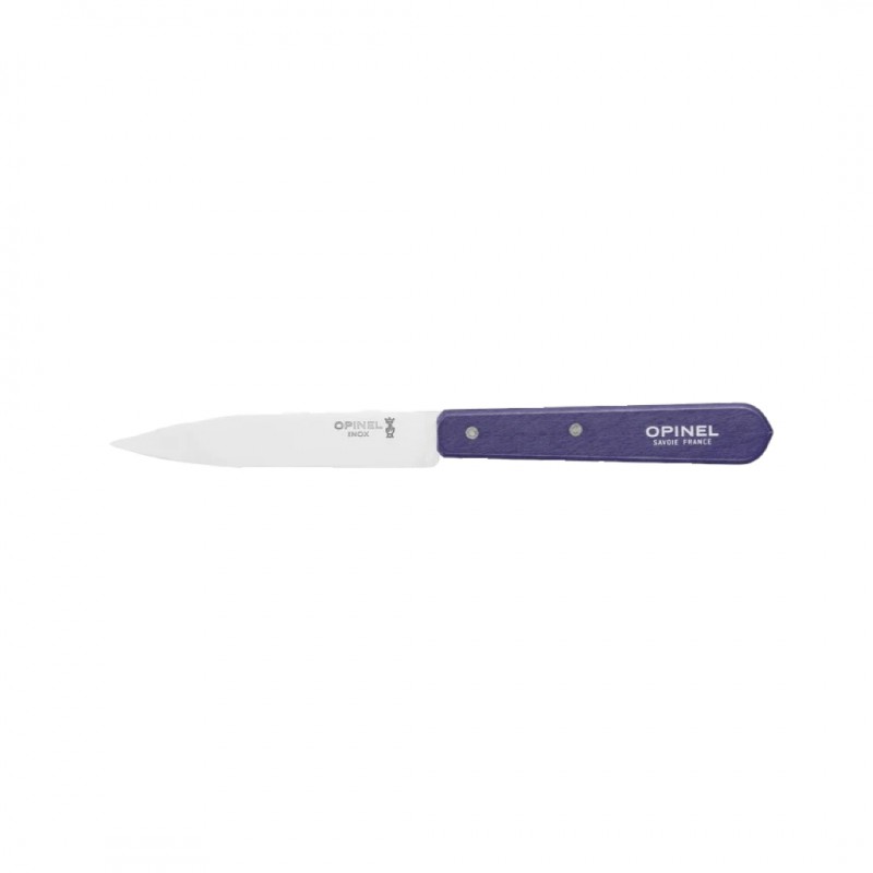 N°112 Couteau Office Lame en Inox 10 cm Manche en Bois Mauve Violet - Opinel