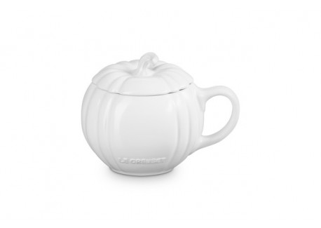 XL Pompoen Mok met Keramiek Deksel 40 cl Wit - Le Creuset