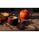 Mug XL Citrouille avec Couvercle en Céramique 40 cl Orange Volcanique  - Le Creuset