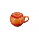 Mug XL Citrouille avec Couvercle en Céramique 40 cl Orange Volcanique  - Le Creuset
