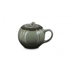 Mug XL Citrouille avec Couvercle en Céramique 40 cl Vert Thym  - Le Creuset Mug XL Citrouille avec Couvercle en Céramique 40 cl Vert Thym  - Le Creuset