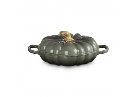 Gietijzeren Cocotte Pompoen 2,5 L Tijmgroen (28 cm) - Le Creuset