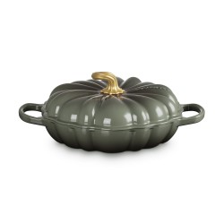 Cocotte Faitout Fonte Citrouille 2,5 L Vert Thym (28 cm)  - Le Creuset Cocotte Faitout Fonte Citrouille 2,5 L Vert Thym (28 cm)  - Le Creuset