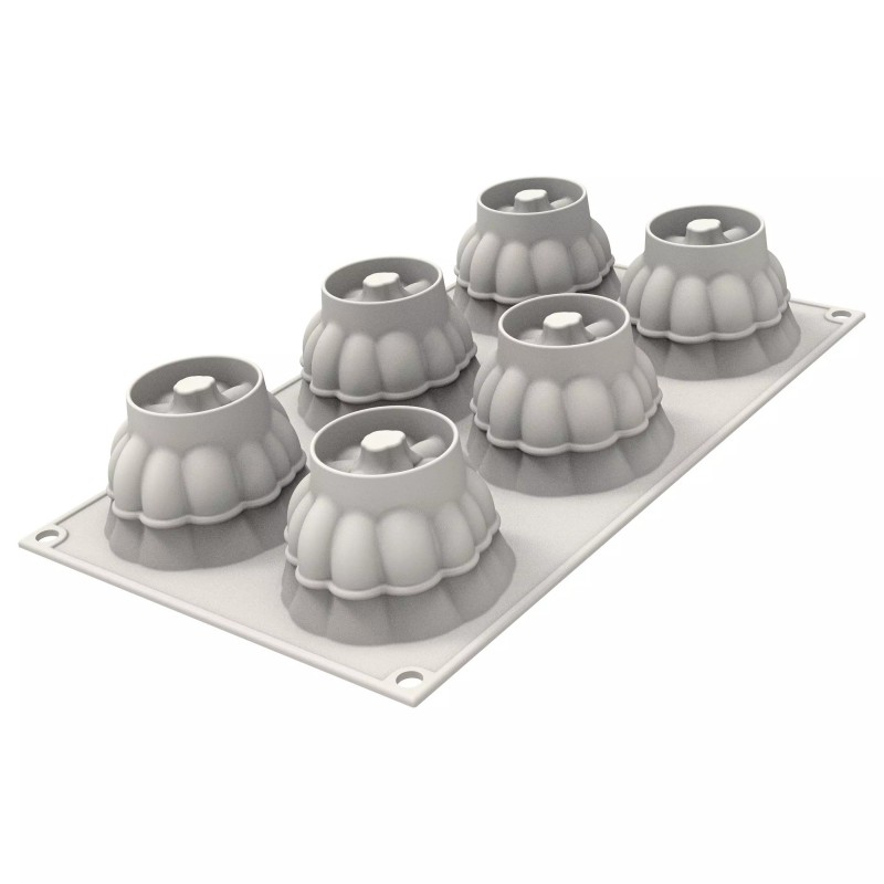 Moule en Silicone 3D Delica Citrouille 6x100 ml - Silikomart Professional