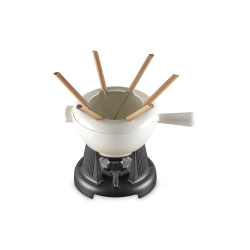 Fondueset uit Savoie en Bourguignonne Geëmailleerd Gietijzer Wit Meringue - Le Creuset Fondueset uit Savoie en Bourguignonne Geëmailleerd Gietijzer Wit Meringue - Le Creuset
