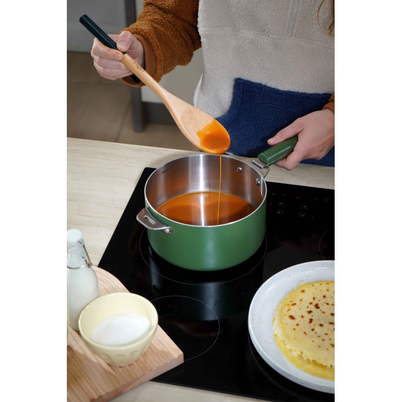 La Merveilleuse Casserole Inox Vert Fougère 16 cm 1,8 l - Cookut