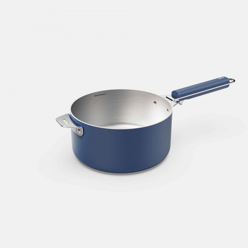 La Merveilleuse Casserole Inox Bleu Myrtille 20 cm 2,8 l - Cookut