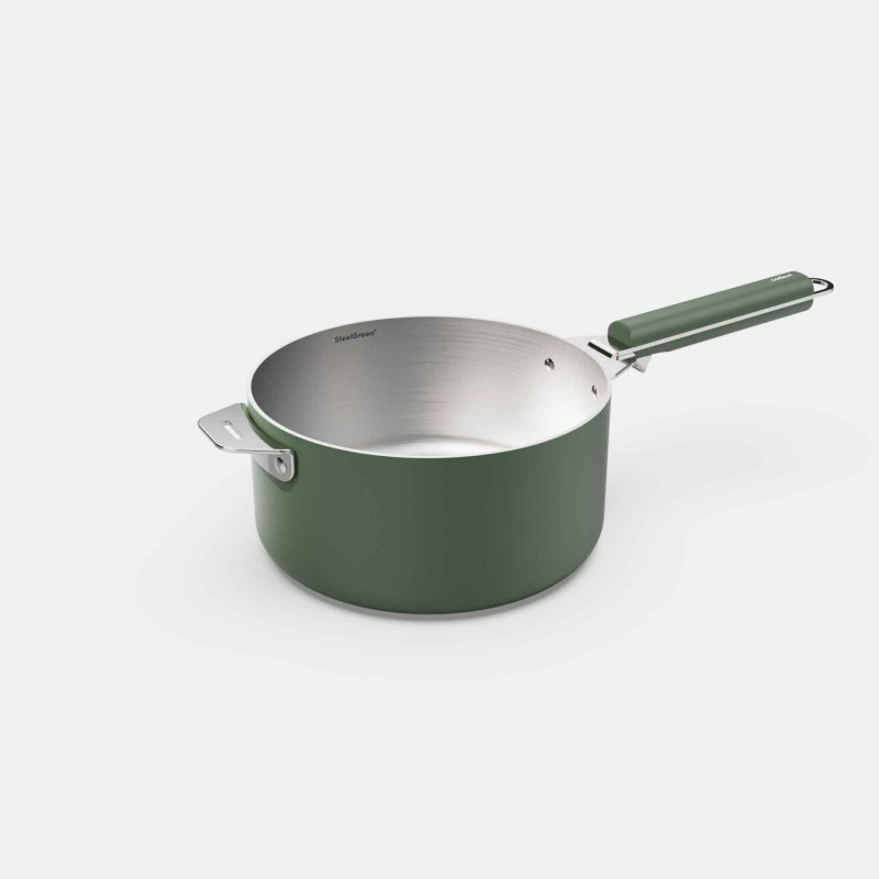 La Merveilleuse Casserole Inox Vert Fougère 20 cm 2,8 l - Cookut
