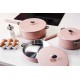 La Merveilleuse Couvercle Inox Rose Guimauve 24 cm  - Cookut
