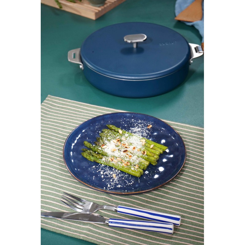 La Merveilleuse Poêle Inox Bleu Myrtille 24 cm 1,8 l - Cookut