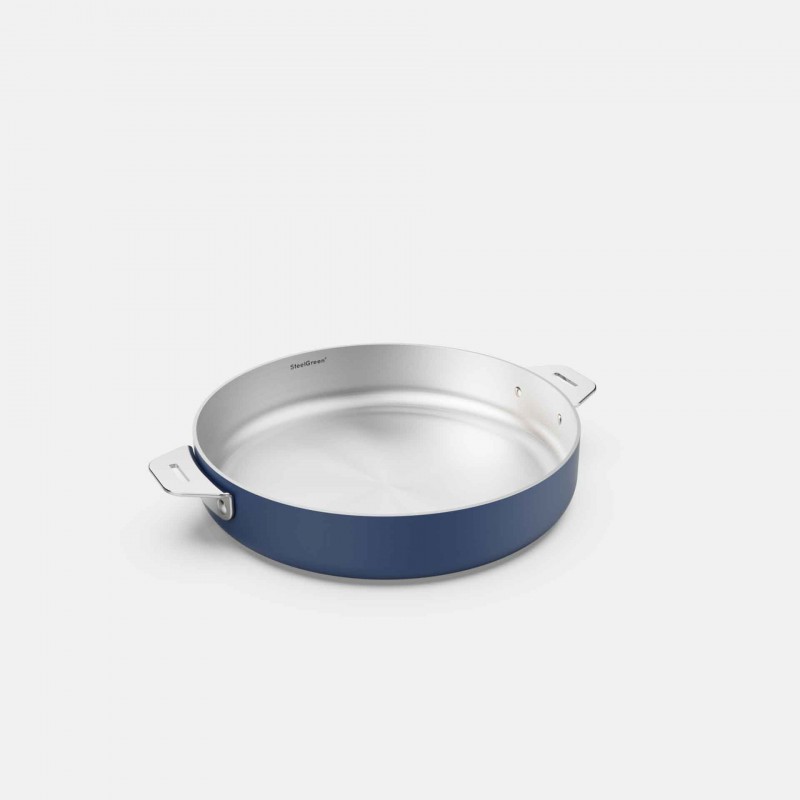 La Merveilleuse Poêle Inox Bleu Myrtille 24 cm 1,8 l - Cookut