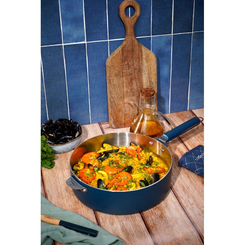 La Merveilleuse Sauteuse Inox Bleu Myrtille 28 cm 4,6 l - Cookut
