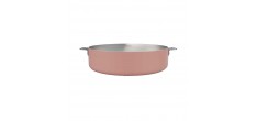 La Merveilleuse Roze Guimauve RVS Sautépan 28 cm 4,6 L Afneembare Handgrepen
