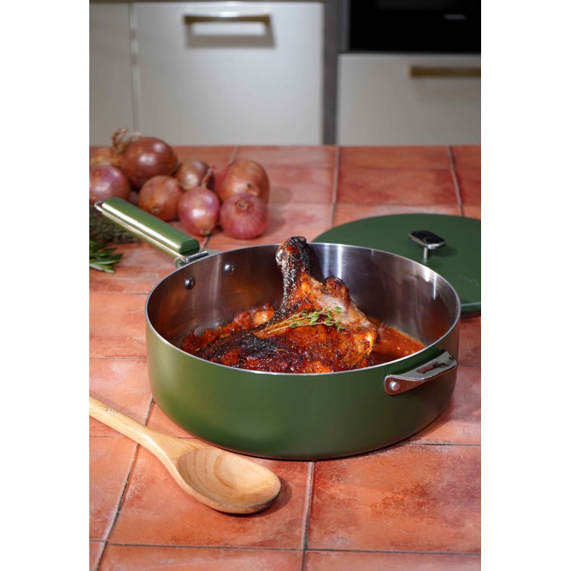 La Merveilleuse Sauteuse Inox Vert Fougère 28 cm 4,6 l - Cookut