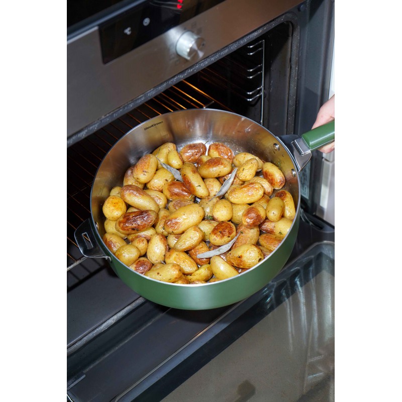 La Merveilleuse Sauteuse Inox Vert Fougère 28 cm 4,6 l - Cookut