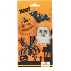 Emporte-pièces Halloween Citrouille Fantôme Chauve-souris Arraignée 4 pcs  Emporte-pièces Halloween Citrouille Fantôme Chauve-souris Arraignée 4 pcs