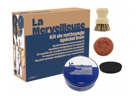 La Merveilleuse Kit de Nettoyage Batterie de cuisine Casserole et Poêle Inox  - Cookut