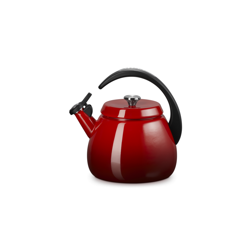 Cloche Bouilloire à Sifflet Emaillée 2,1 L Rouge Cerise - Le Creuset