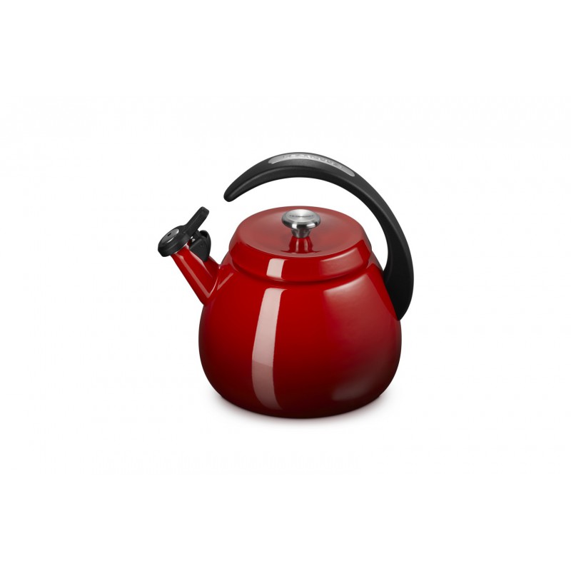 Cloche Bouilloire à Sifflet Emaillée 2,1 L Rouge Cerise - Le Creuset