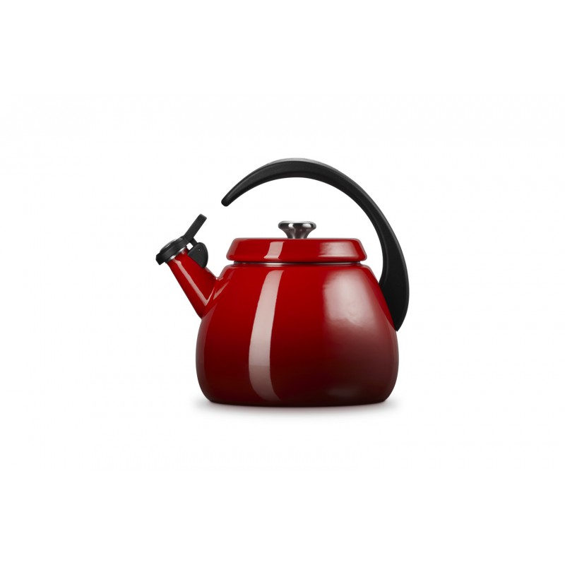 Cloche Bouilloire à Sifflet Emaillée 2,1 L Rouge Cerise - Le Creuset