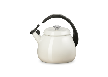 Cloche Bouilloire à Sifflet Emaillée 2,1 L Blanc Meringue - Le Creuset