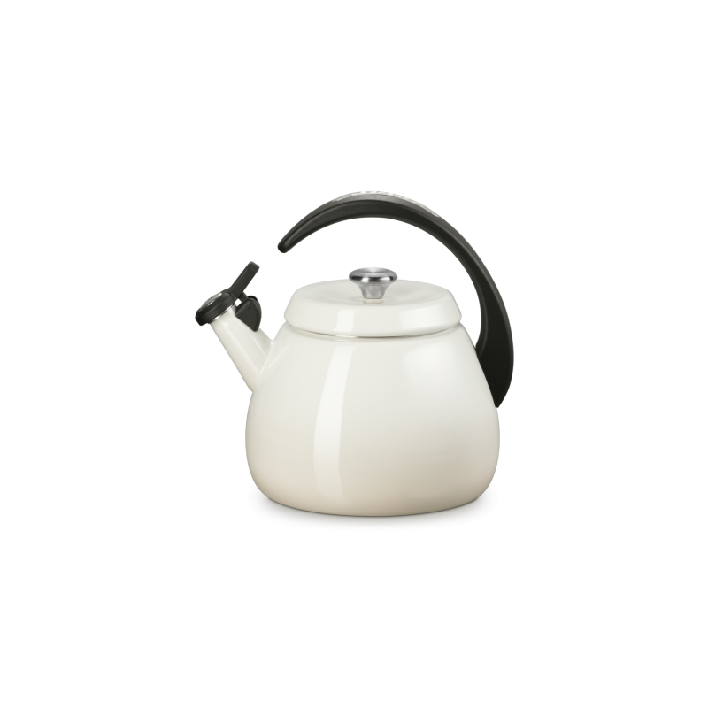 Cloche Bouilloire à Sifflet Emaillée 2,1 L Blanc Meringue - Le Creuset