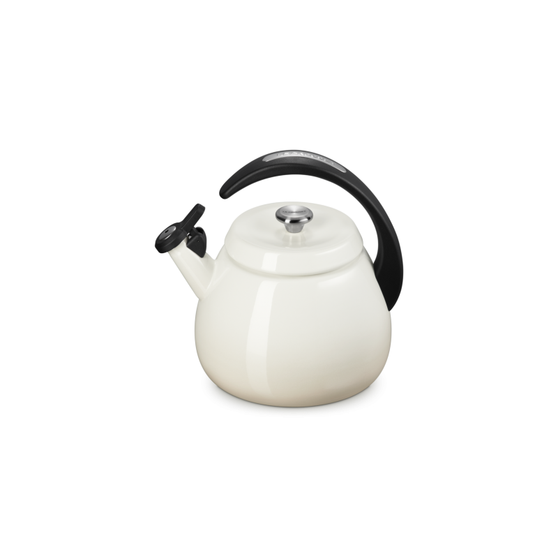 Cloche Bouilloire à Sifflet Emaillée 2,1 L Blanc Meringue - Le Creuset