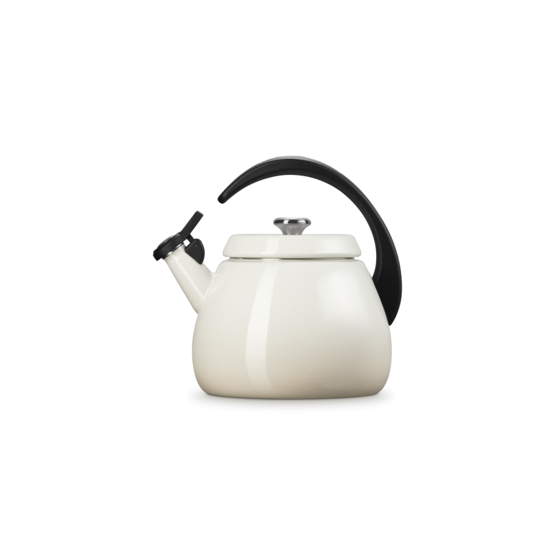 Cloche Bouilloire à Sifflet Emaillée 2,1 L Blanc Meringue - Le Creuset