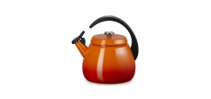 Cloche Bouilloire à Sifflet Emaillée 2,1 L Orange Volcanique