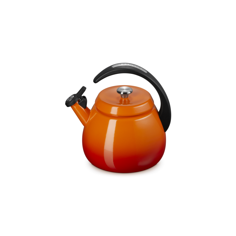 Cloche Bouilloire à Sifflet Emaillée 2,1 L Orange Volcanique - Le Creuset