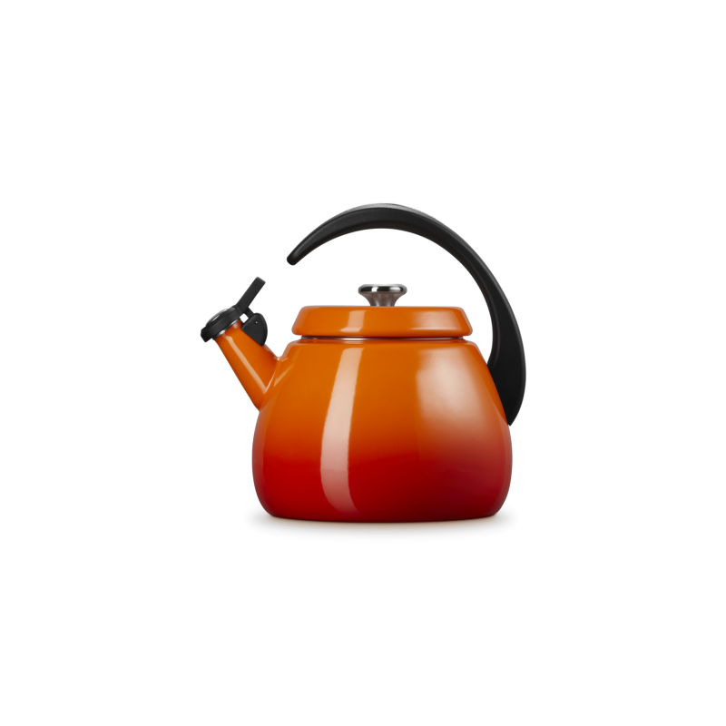 Cloche Bouilloire à Sifflet Emaillée 2,1 L Orange Volcanique - Le Creuset