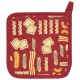 Buona Pasta Bordeaux Katoenen Keukenpannenlap 20x20 cm - La Cucina