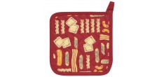 Buona Pasta Bordeaux Katoenen Keukenpannenlap 20x20 cm