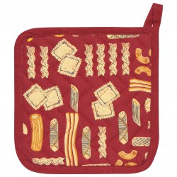 Buona Pasta Bordeaux Katoenen Keukenpannenlap 20x20 cm - La Cucina