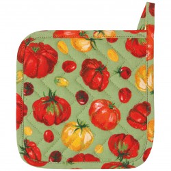 Tomatoes Manique Coton Vert Tendre 20x20 cm  - La Cucina Tomatoes Manique Coton Vert Tendre 20x20 cm  - La Cucina