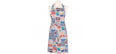 Del Mar Tablier de Cuisine Homme/Femme Coton Gris Clair