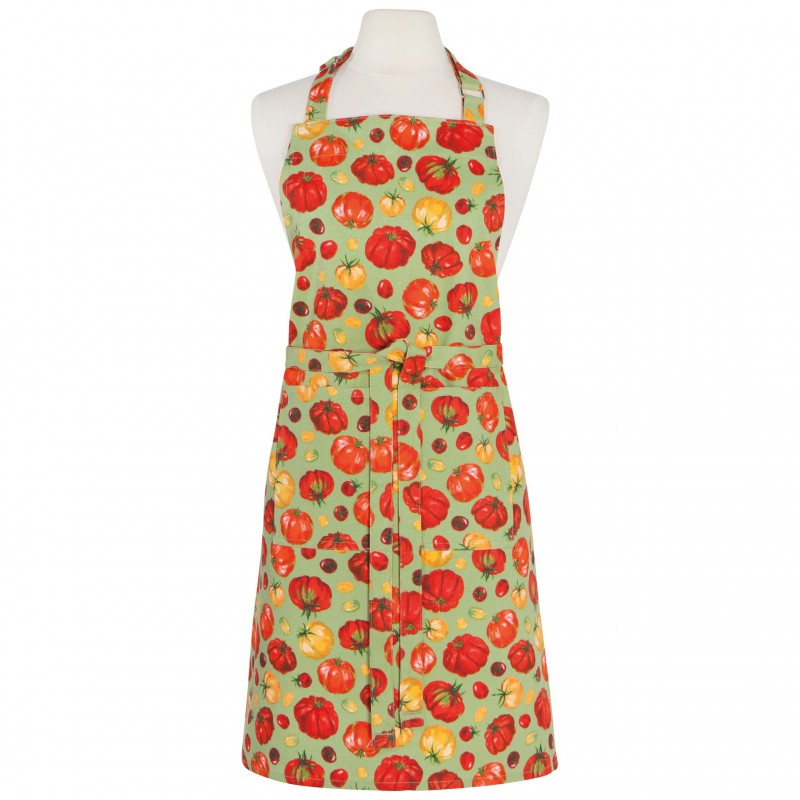 Tomatoes Tablier de Cuisine Homme/Femme Coton Vert Tendre - La Cucina