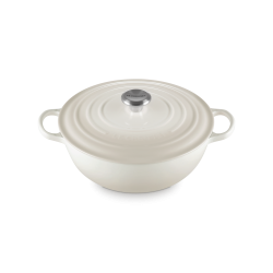 Ronde Gietijzeren Braadpan 4,9 L Witte meringue (28 cm) - Le Creuset Ronde Gietijzeren Braadpan 4,9 L Witte meringue (28 cm) - Le Creuset