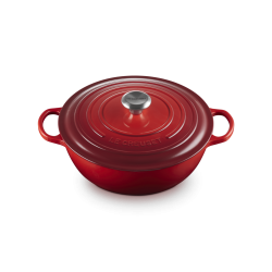 Marmite Ronde en Fonte 4,9 L Rouge Cerise (28 cm)  - Le Creuset Marmite Ronde en Fonte 4,9 L Rouge Cerise (28 cm)  - Le Creuset