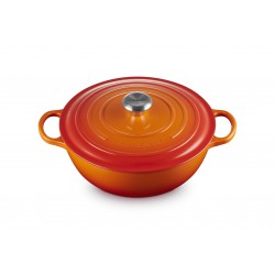 Ronde Gietijzeren Braadpan 4,9 L Oranjerood (28 cm) - Le Creuset Ronde Gietijzeren Braadpan 4,9 L Oranjerood (28 cm) - Le Creuset
