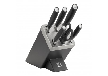 All-Star Bloc de Couteaux Aiguiseur Intégré 7 pièces Anthracite  - Zwilling