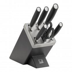 All-Star Bloc de Couteaux Aiguiseur Intégré 7 pièces Anthracite  - Zwilling All-Star Bloc de Couteaux Aiguiseur Intégré 7 pièces Anthracite  - Zwilling