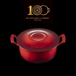 Heritage Moderne Cocotte Fonte Ronde 4,6 L Rouge Cerise Edition Limitée (26 cm) - Le Creuset Heritage Moderne Cocotte Fonte Ronde 4,6 L Rouge Cerise Edition Limitée (26 cm) - Le Creuset
