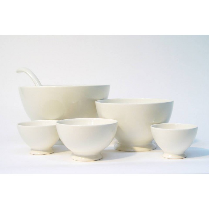 Kitchen Bol sur Pied Céramique Email Brillant Blanc Crème 13 cm - Royal Boch